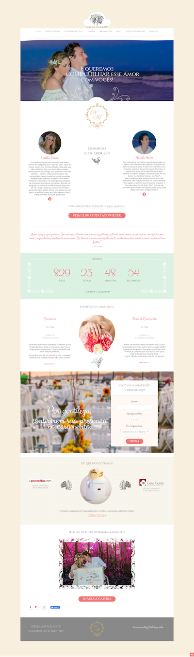marcelo e natalia website layout